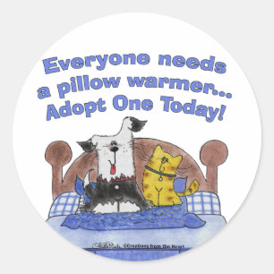 Pillow Warmers Runder Aufkleber