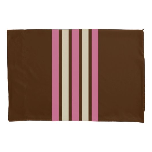 Pillowcase (braun, rosa und creme) kissenbezug (Vorderseite)