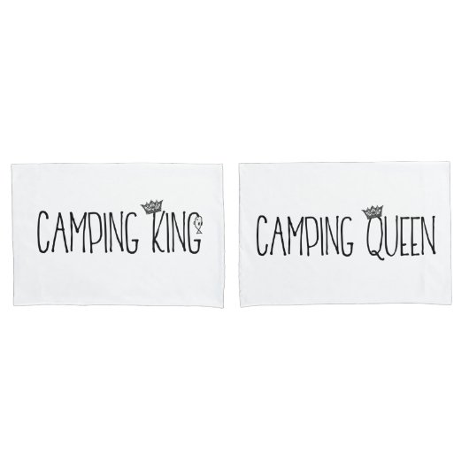 Pillowcase "Camping King and Queen" Kissenbezug (Vorderseite-Set)