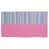 Pillowcase Coves - Candy Stripes Pulver Rosa Kissenbezug (Vorderseite-Links)