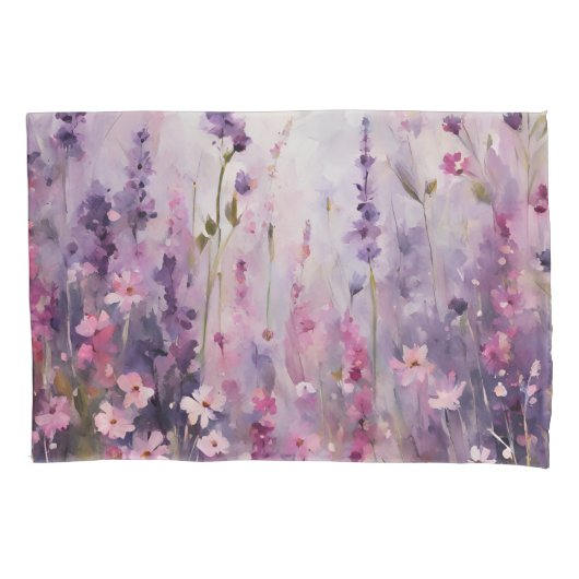 Pillowcase Lila Pink Wilde Blume Blumenkohl Kissenbezug (Vorderseite)