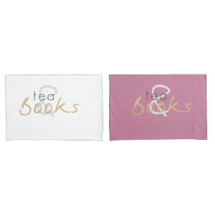 Pillowcase Set für Tee und Bücher Kissenbezug