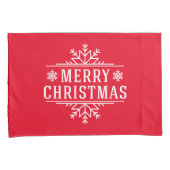 Pillowcase Set Weihnachten Schneeflocken Kissenbezug (Vorderseite-Rechts)