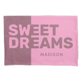 Pillowcases für individuelle Name "Sweet Dreams" Kissenbezug
