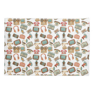 Pillowcases für Retro Media Patches Kissenbezug
