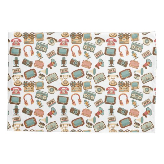 Pillowcases für Retro Media Patches Kissenbezug (Rückseite)
