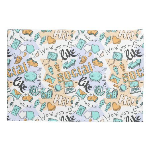 Pillowcases für soziale Medien Kissenbezug (Rückseite)