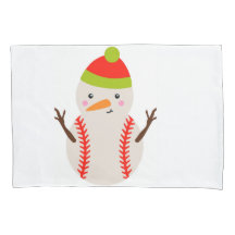 Pillowcases & Shams mit Baseball Snowman