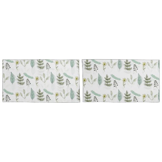 Pillowcases - Sommerliche Blätter Kissenbezug (Rückseite-Set)