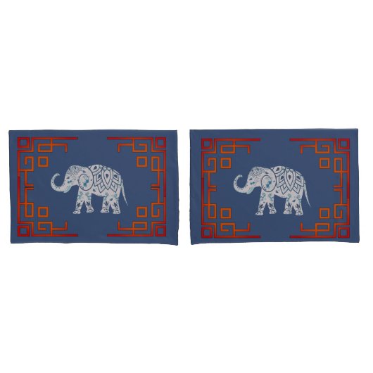 Pillowcases zum Thema Exotic Asian Kissenbezug (Vorderseite-Set)