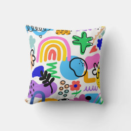 pillows with colorful abstract designs kissen