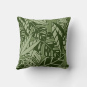 PillowTropical Summer Foliage Texture - Moss Green Kissen (Rückseite)