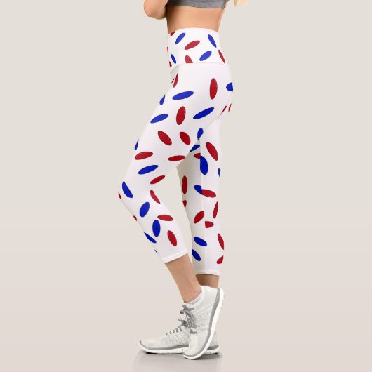 Pills red & Blue Capri Leggings (Links)