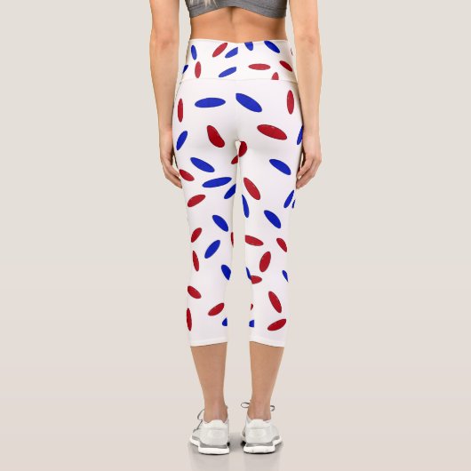 Pills red & Blue Capri Leggings (Rückseite)