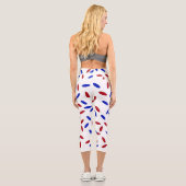 Pills red & Blue Capri Leggings (Rückseite)