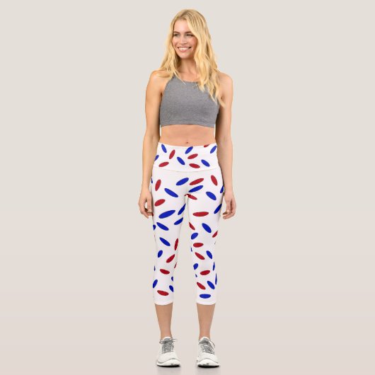 Pills red & Blue Capri Leggings (Vorderseite)