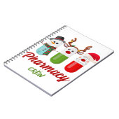 Pills Snowman Rentier Santa Claus Pharma Crew c Notizblock (Linke Seite)
