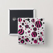 Piloka Dot Zebra Button (Vorne & Hinten)
