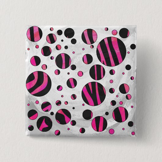 Piloka Dot Zebra Button (Vorderseite)