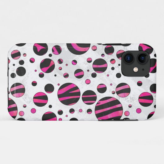 Piloka Dot Zebra Case-Mate iPhone Hülle (Rückseite (Horizontal))