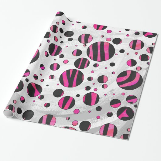 Piloka Dot Zebra Geschenkpapier (Ungerollt)