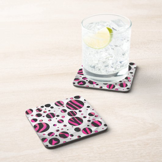 Piloka Dot Zebra Getränkeuntersetzer (Rechte Seite)