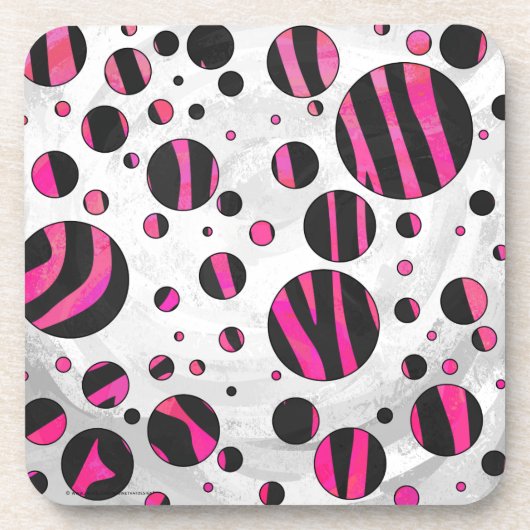 Piloka Dot Zebra Getränkeuntersetzer (Vorderseite)