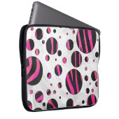 Piloka Dot Zebra Laptopschutzhülle (Vorne Rechts)