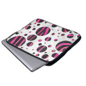 Piloka Dot Zebra Laptopschutzhülle (Vorne Knopf)