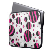 Piloka Dot Zebra Laptopschutzhülle (Vorderseite Links)