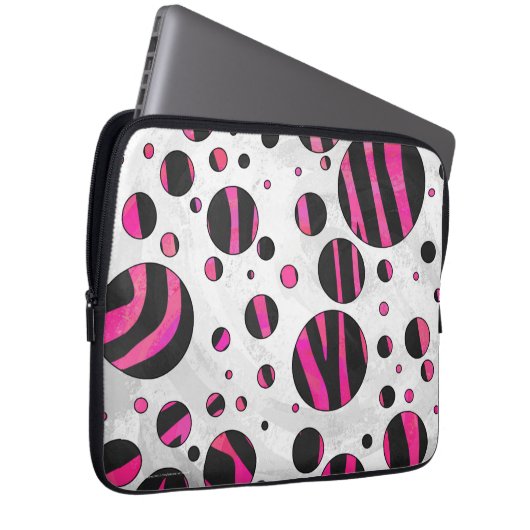 Piloka Dot Zebra Laptopschutzhülle (Vorne Rechts)
