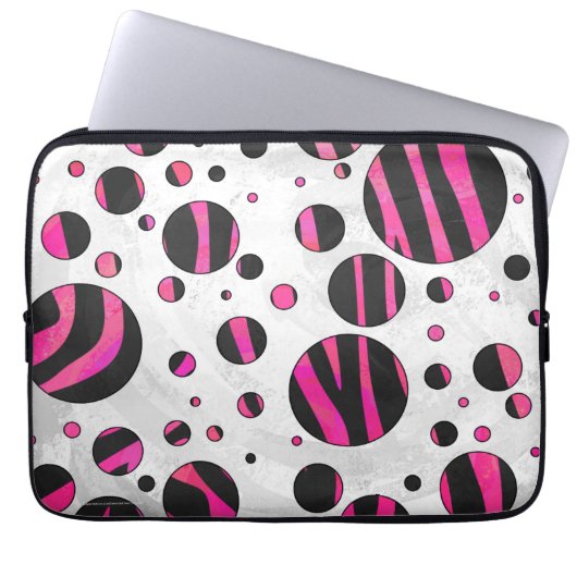 Piloka Dot Zebra Laptopschutzhülle (Vorderseite)