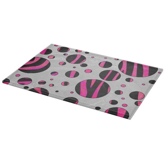 Piloka Dot Zebra Schneidebrett (Ecke)