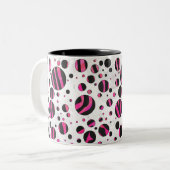 Piloka Dot Zebra Zweifarbige Tasse (Vorderseite Links)