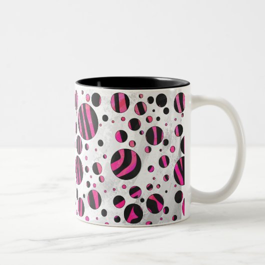 Piloka Dot Zebra Zweifarbige Tasse (Rechts)