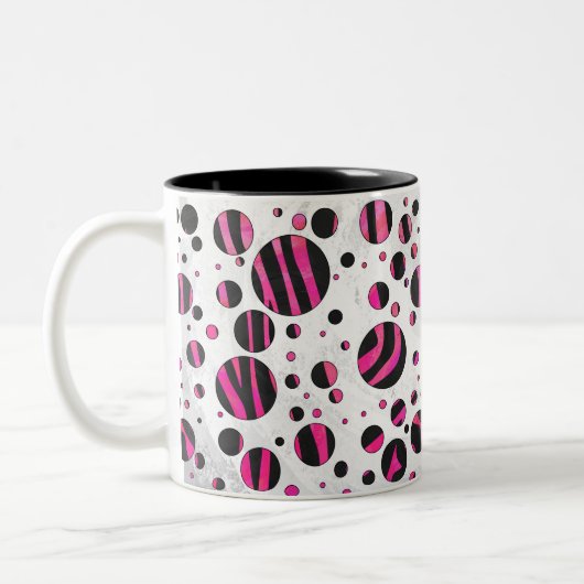Piloka Dot Zebra Zweifarbige Tasse (Links)