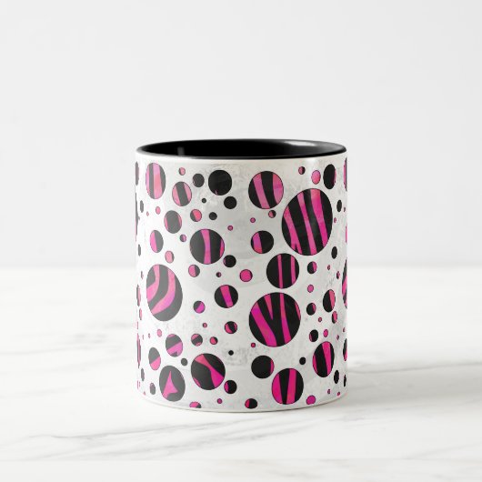 Piloka Dot Zebra Zweifarbige Tasse (Mittel)