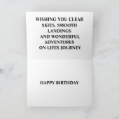 PILOT AIRPLANE BIRTHDAY CARD KARTE (Innenseite)