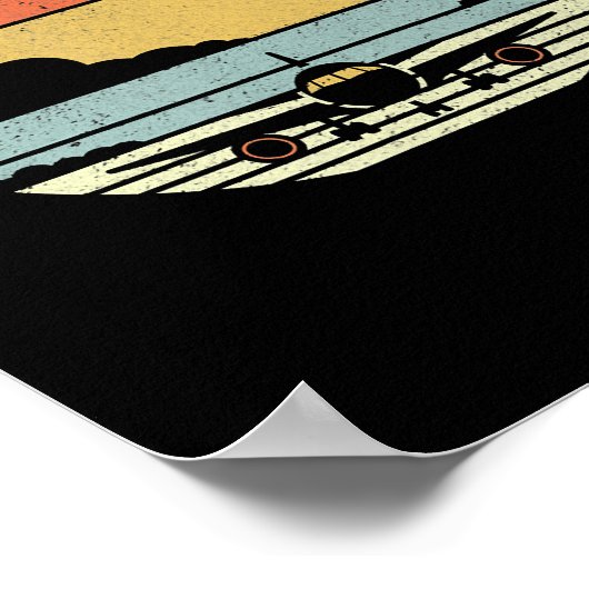 Pilot auf Flugzeugstil Poster (Ecke)