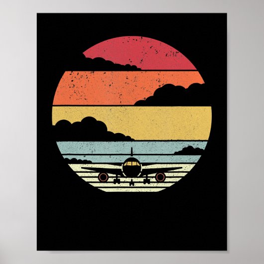 Pilot auf Flugzeugstil Poster (Vorne)