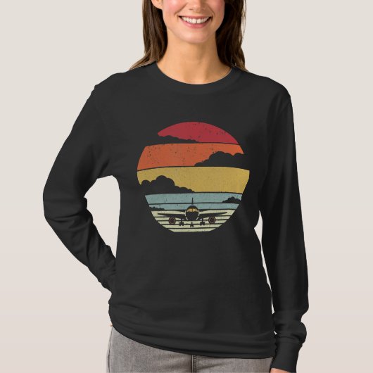 Pilot auf Flugzeugstil T-Shirt (Vorderseite)