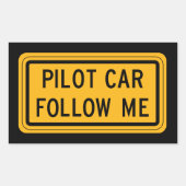 Pilot Auto folgen Rechteckiger Aufkleber (Vorderseite)