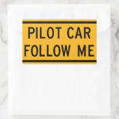 Pilot Auto folgen Rechteckiger Aufkleber (Tasche)