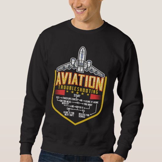 Pilot Aviation Aircraft Mechanic Flight Instructor Sweatshirt (Vorderseite)