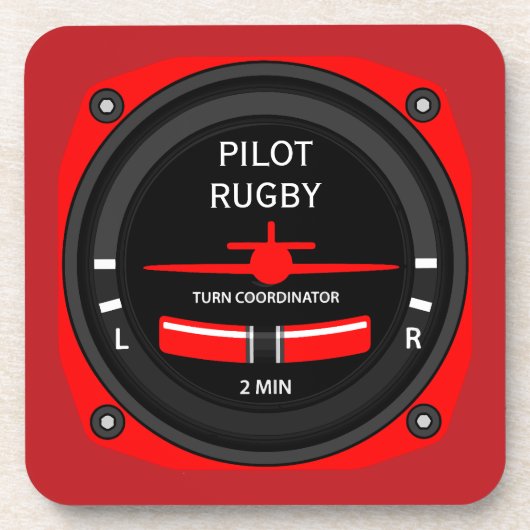 Pilot Aviation Geek Getränkeuntersetzer (Vorderseite)