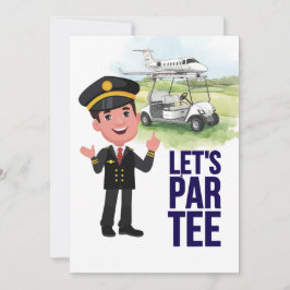 Pilot Aviation Industry Golfer at golf ball   Einladung