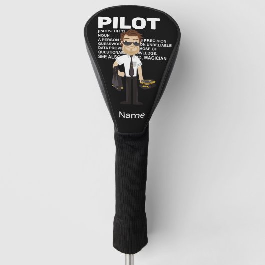 Pilot Aviation Industry Golfer beim Golf Headcover (Vorderseite)