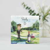 Pilot Aviation Industry Golfer beim Golfball Einladung (Stehend Vorderseite)