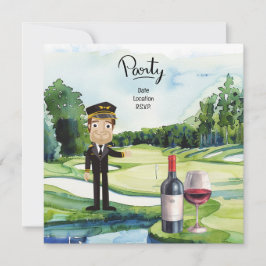 Pilot Aviation Industry Golfer beim Golfball Einladung