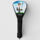 Pilot Aviation Industry Golfer beim Golfball Golf Headcover (Vorderseite)